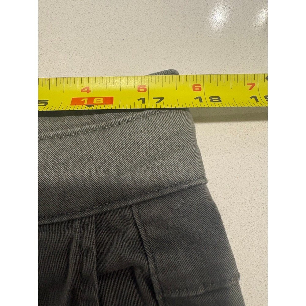 Democracy Ab Tech Pants Womens Sz 14 Olive Green High Rise Tapered Twill Chino - Picture 5 of 11